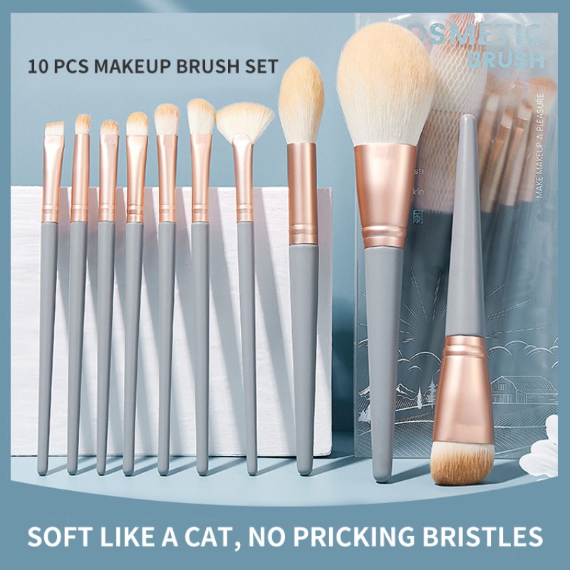 Makeup Brush Set Supplier - 10 Pieces Wholesale Powder Foundation Blush Brush Tools