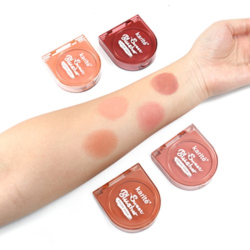 Blusher Powder Supplier - Peachy Pink Cosmetics Vendor 4-color Matte Cheek Blush Palette