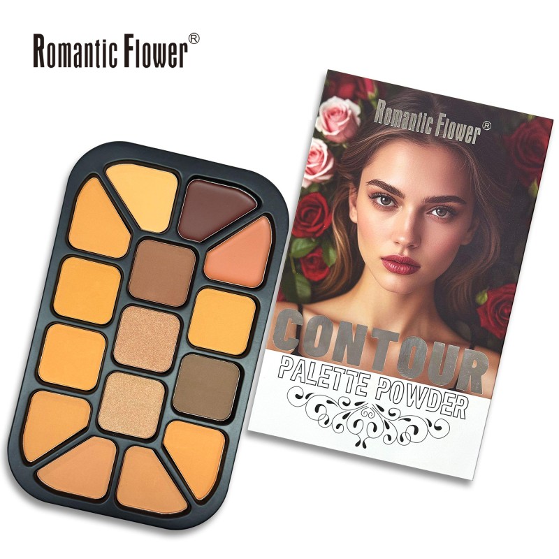 Powder Palette Factory - New Design 15 Colors Full Coverage Waterproof for Dark Skin