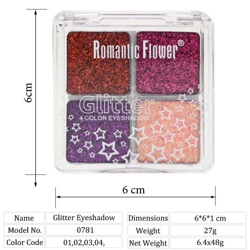 Eyeshadow Palette Factory - Customizable Wholesale 4 Color Long-Lasting Pigmented Blendable Shimmer