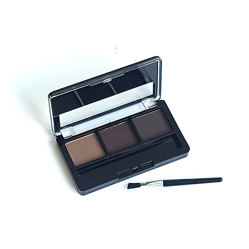Pressed Powder Eyebrow Factory - New Design Wholesale 3 Color Waterproof High Pigment Pressed Powder Eyebrow