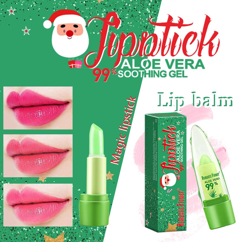 Lip Balm Supplier - Christmas Cosmetic Nature Makeup Waterproof Aloe Vera Lip Balm Magic