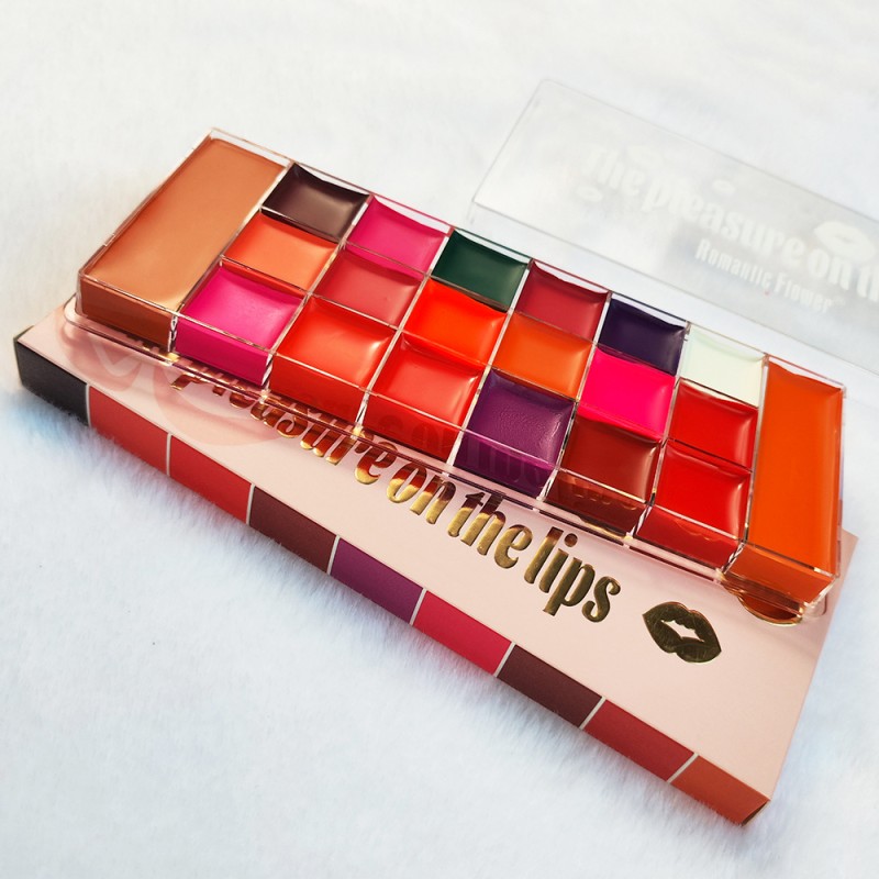 Lip Gloss Palette Factory - New Arrival All Day Long Lasting Matte 20 Color Lip Gloss Palette for Woman