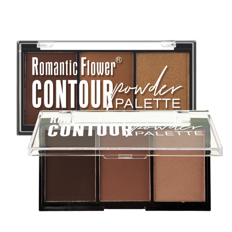 Pressed Powder Palette Factory - Private Label High Pigmented 3 in 1 Highlight Bronzer Contour