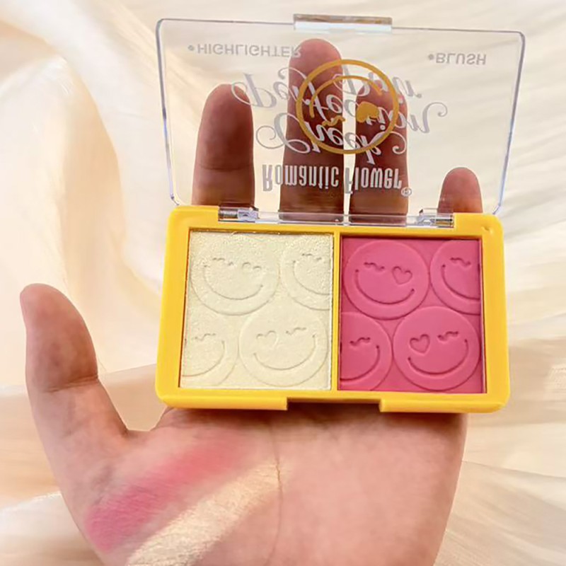 Blush Palette Supplier - Customizable Wholesale 2 in 1 Face Makeup Waterproof Glitter Long Lasting