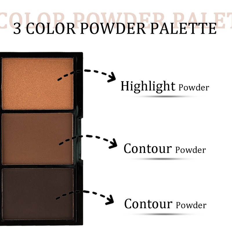 Pressed Powder Palette Factory - Private Label High Pigmented 3 in 1 Highlight Bronzer Contour