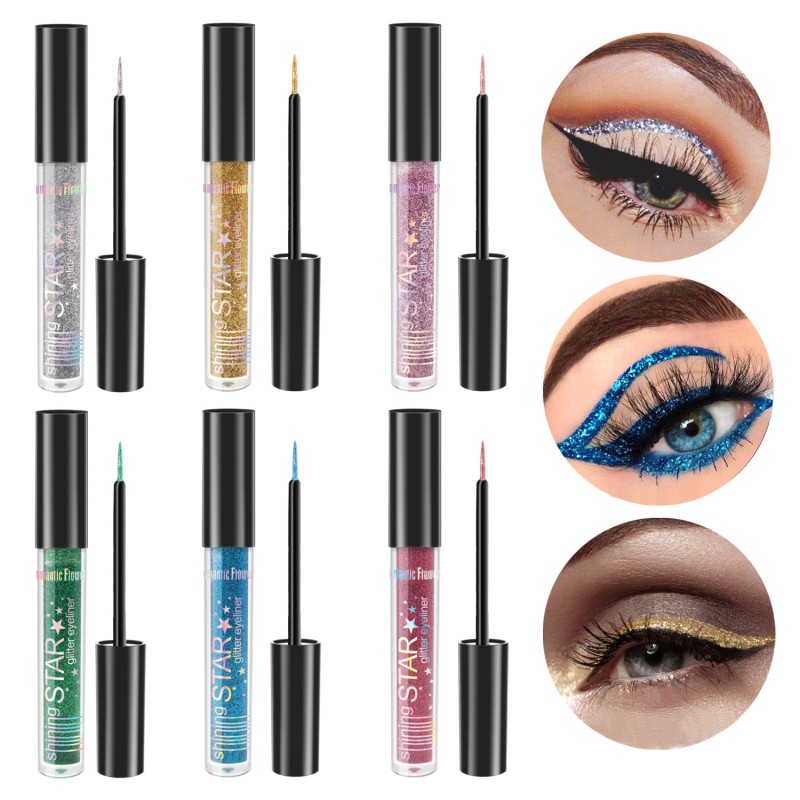 Eyeliner Gel Manufacturer - Cheapest Private Label Wholesale 6 Colors Enchanted Glitter Eyeliner Gel