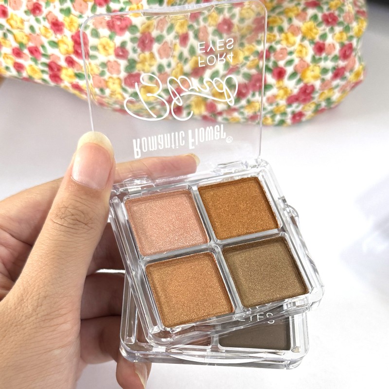 Eyeshadow Palette Manufacturer - New Design Factory Manufacturer 4 Colors Shimmer Glitter Vegan Private Label