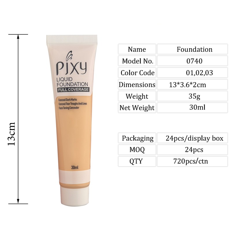 Liquid Concealer Supplier - PIXY 3 Shades Wholesale Full Coverage Oil Control Matte for Fair Skin
