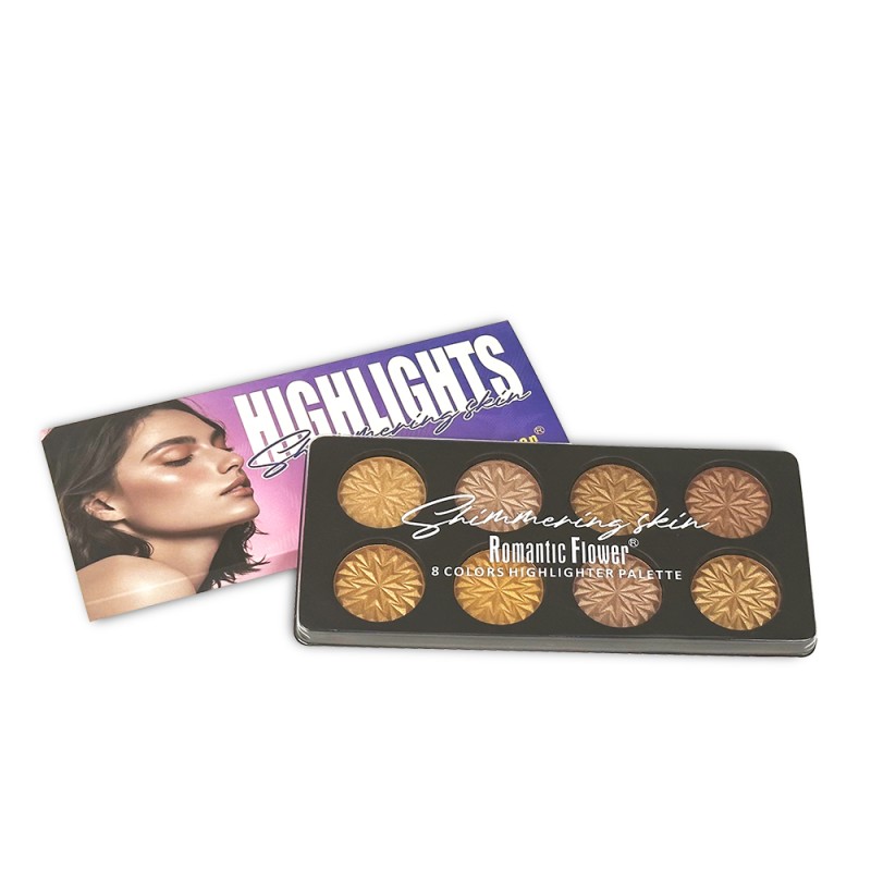 Highlights Palette Manufacturer - Fashion Private Label 8 Colors Shimmer Brightening Waterproof Face Makeup