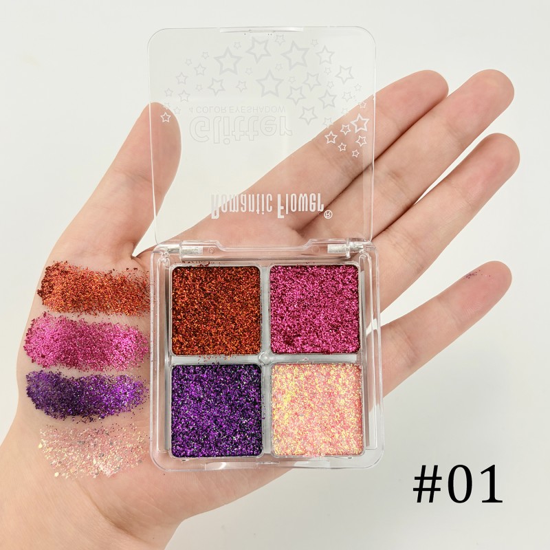 Eyeshadow Palette Factory - Customizable Wholesale 4 Color Long-Lasting Pigmented Blendable Shimmer