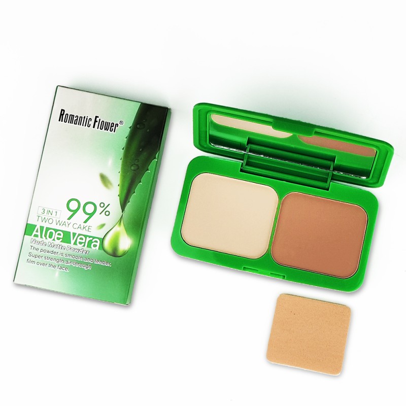 Powder Palette Manufacturer - Wholesale 3 in 1 99% Aloe Vera Two Way Cake Nude Matte