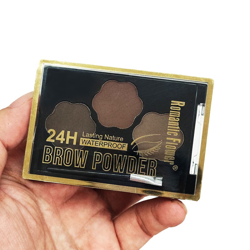 Eyebrow Powder Manufacturer - Private Label 3 Shades Waterproof Long Lasting Natural Powder with Brush