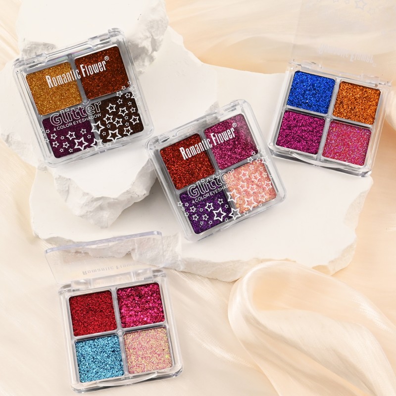 Eyeshadow Palette Factory - Customizable Wholesale 4 Color Long-Lasting Pigmented Blendable Shimmer