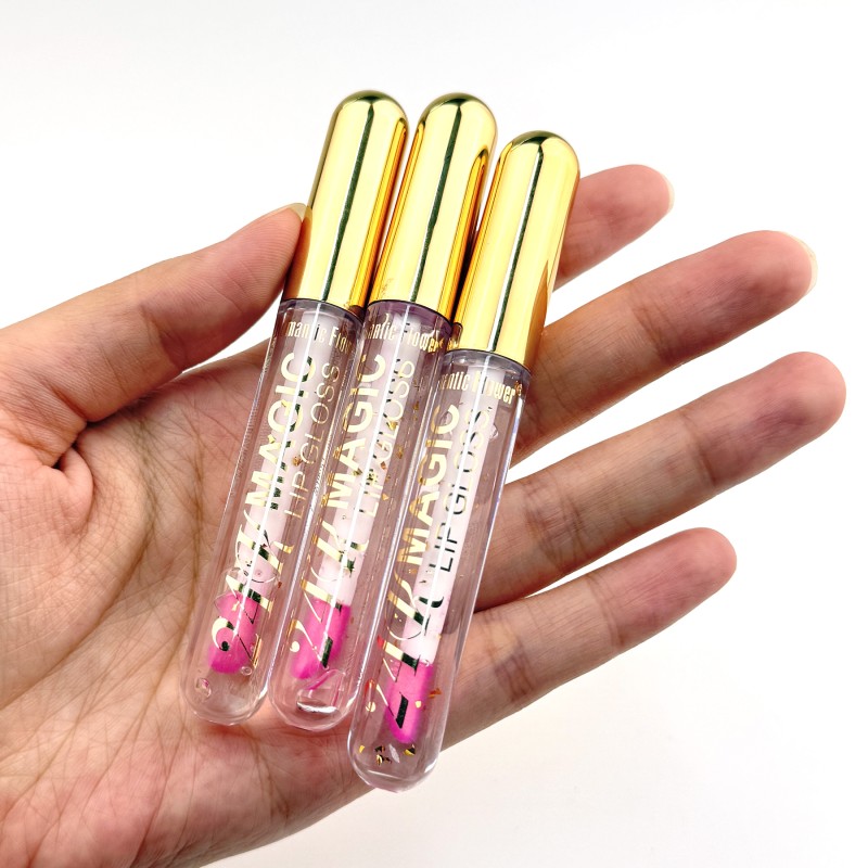Lip Oil Factory - New Design Custom Moisturizing Tint Magic Lip Oil Vegan Change Color Pink
