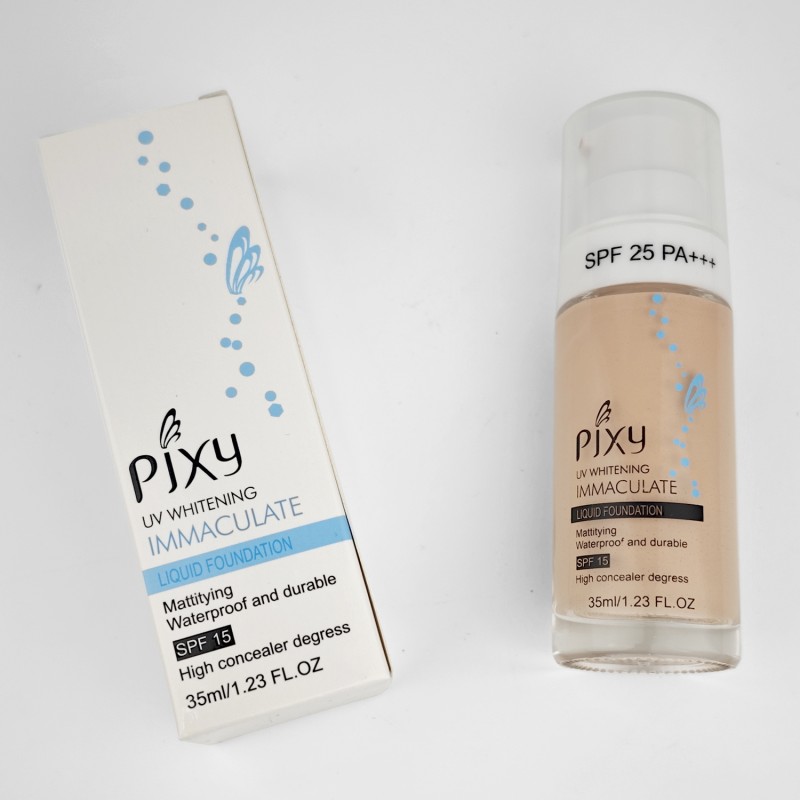Foundation Manufacturer - New Private Label PIXY 3 Colors Full Coverage Matte Bottle Pump Head