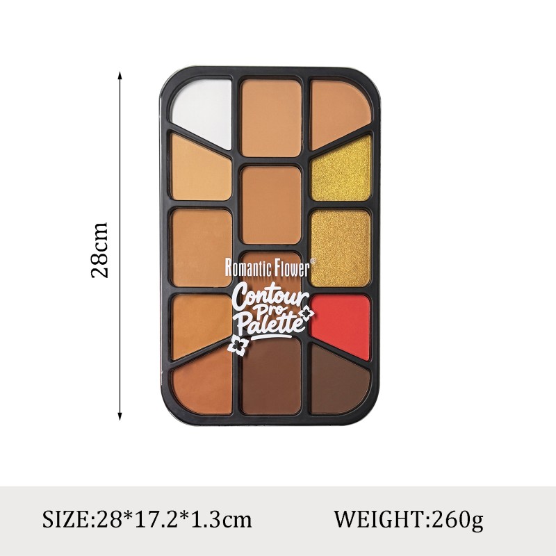 Powder Palette Factory - New Design Private Label 14 in 1 Contour Highlight Blush