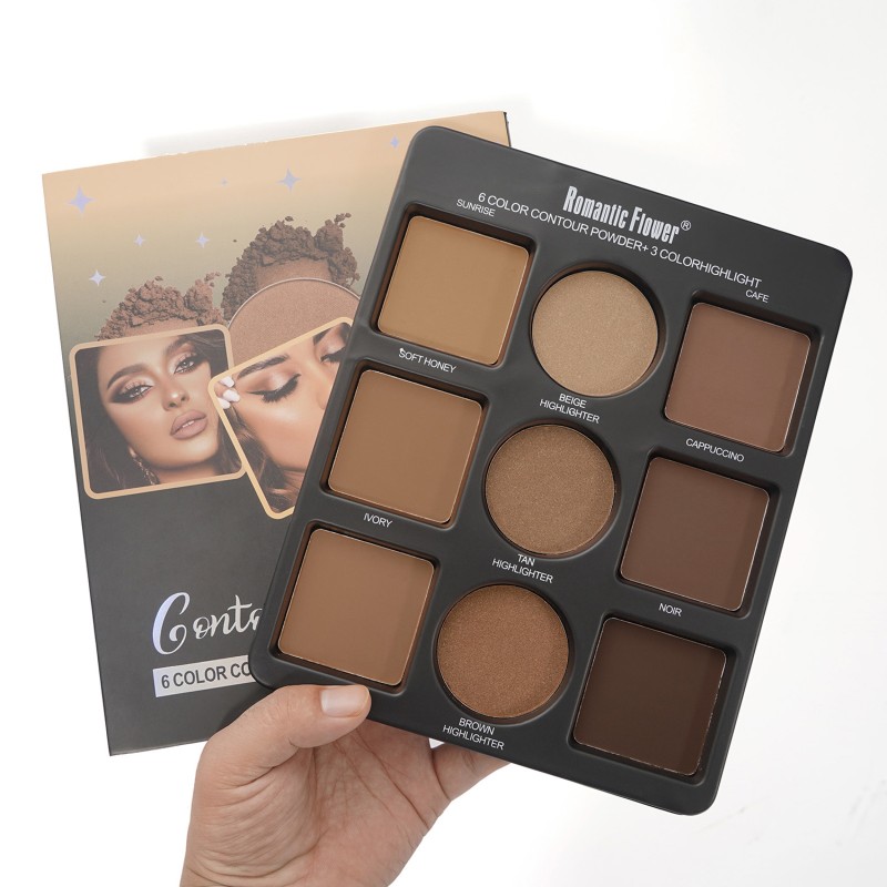 Face Powder Palette Factory - Hot Sale Wholesale Custom Logo 9 Shades Full Coverage