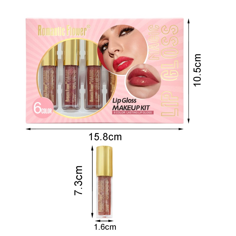 Lipgloss Kit Supplier - Wholesale 6 Color Face Makeup Shiny Moisturizer Waterproof Glitter for Dark Skin