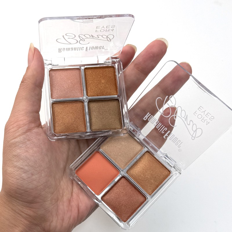 Eye Shadow Palette Factory - Custom Logo Four-Color Eye Shadow High Pigment Waterproof Long Lasting