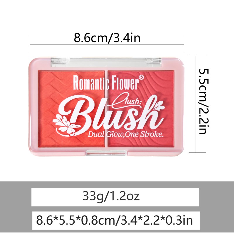 Cheek Blusher Factory - Hot Selling 2 Color Waterproof High Pigmentation Matte Natural Finish