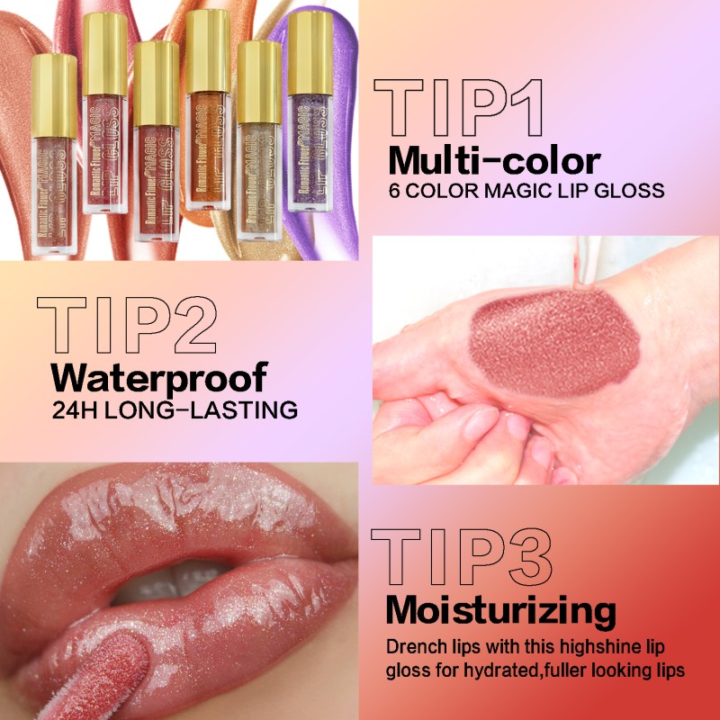 Lipgloss Kit Supplier - Wholesale 6 Color Face Makeup Shiny Moisturizer Waterproof Glitter for Dark Skin