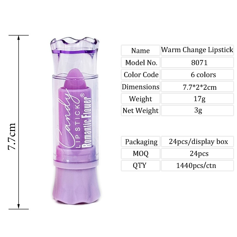 Color Changing Lipstick Manufacturer - Wholesale Custom Waterproof Color Changing Lip Oil Moisturizing Crystal