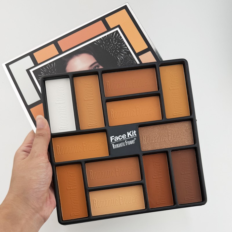 Contour Palette Manufacturer - New Design Wholesale Custom Logo 12 in 1 Dark Face Makeup