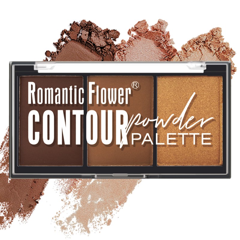Pressed Powder Palette Factory - Private Label High Pigmented 3 in 1 Highlight Bronzer Contour