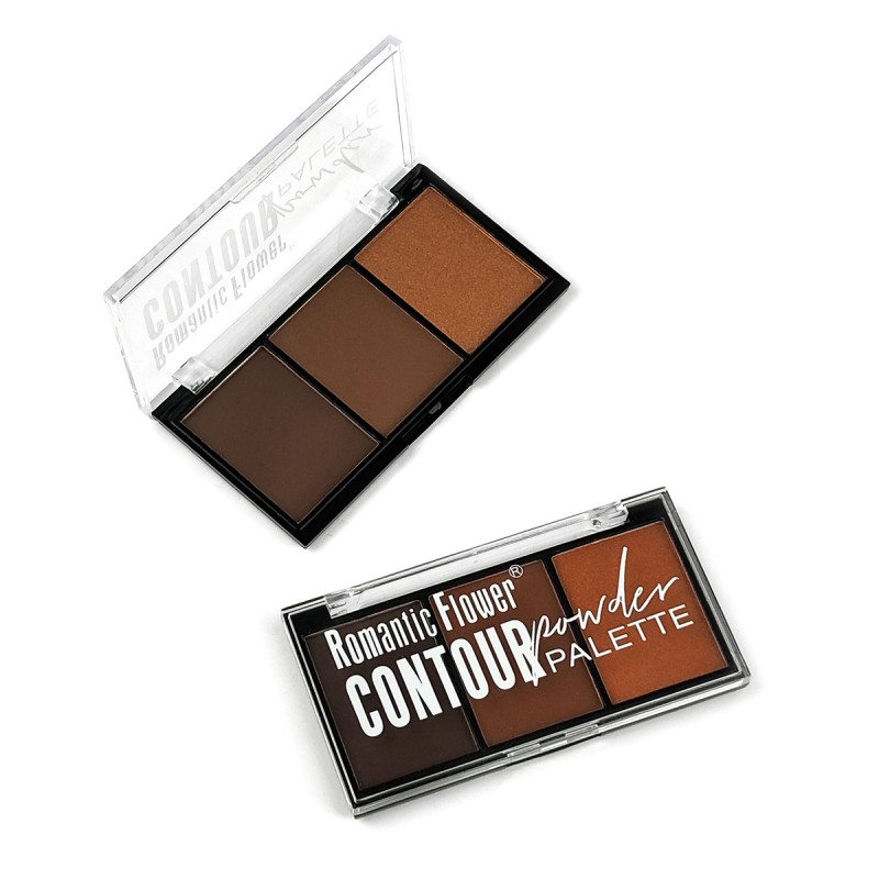 Pressed Powder Palette Factory - Private Label High Pigmented 3 in 1 Highlight Bronzer Contour