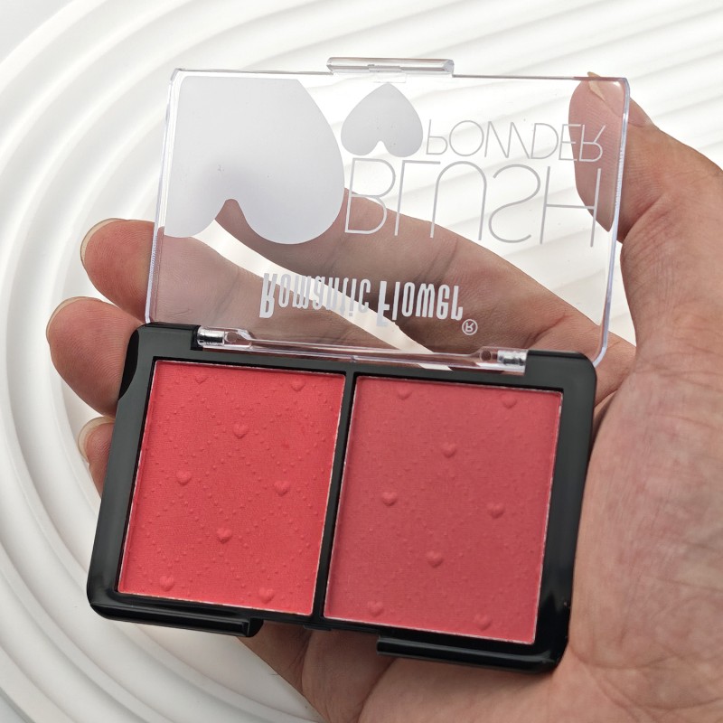 Blush Palette Supplier - New Design Hot Sale 2 Colors Matte Waterproof Pink Powder Blush Palette