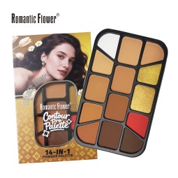 Powder Palette Factory - New Design Private Label 14 in 1 Contour Highlight Blush