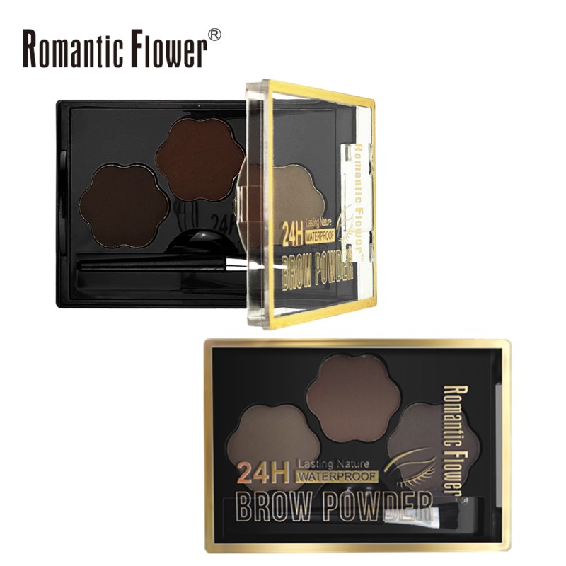Eyebrow Powder Manufacturer - Private Label 3 Shades Waterproof Long Lasting Natural Powder with Brush