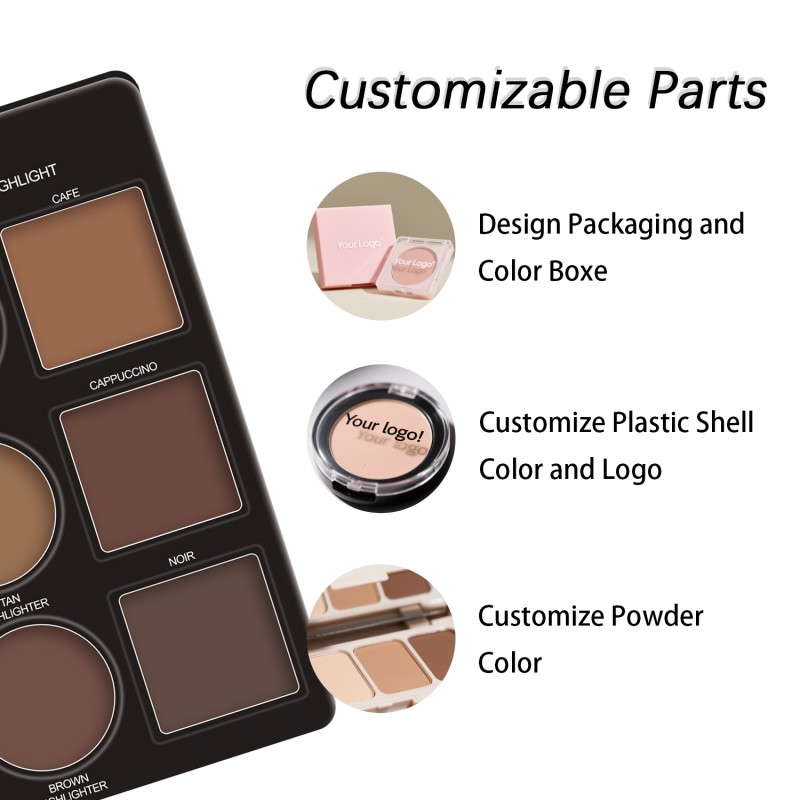 Face Powder Palette Factory - Hot Sale Wholesale Custom Logo 9 Shades Full Coverage