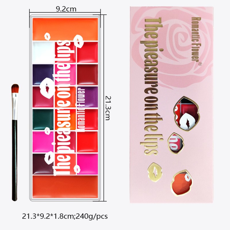 Lip Gloss Palette Factory - New Arrival All Day Long Lasting Matte 20 Color Lip Gloss Palette for Woman