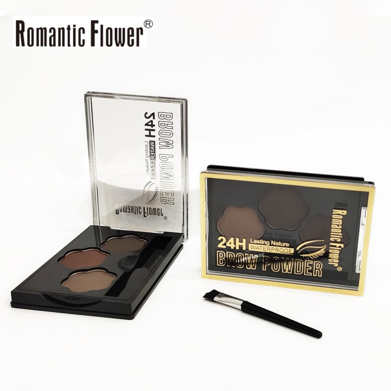 Eyebrow Powder Manufacturer - Private Label 3 Shades Waterproof Long Lasting Natural Powder with Brush