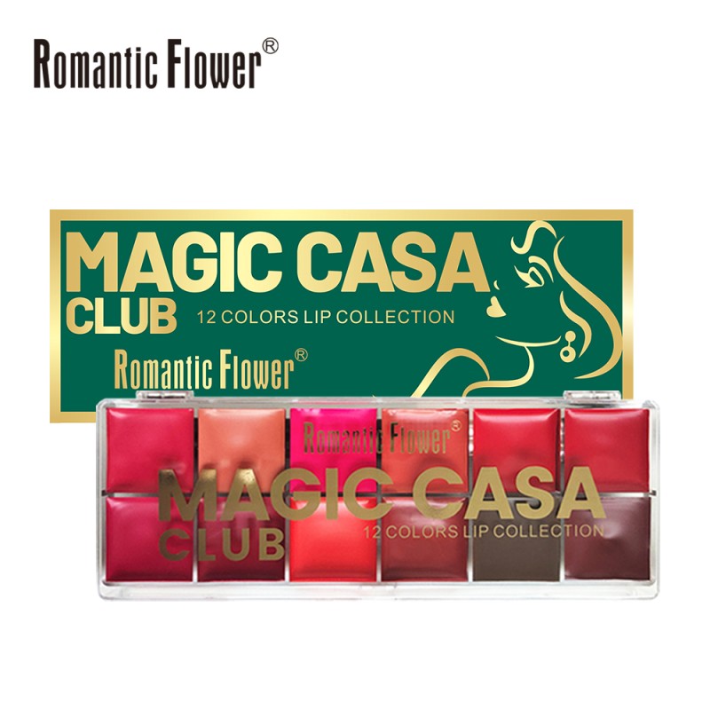 Lip Gloss Palette Factory - Cosmetics Factory Wholesale Sunscreen Waterproof 12 Color Lip Gloss Palette