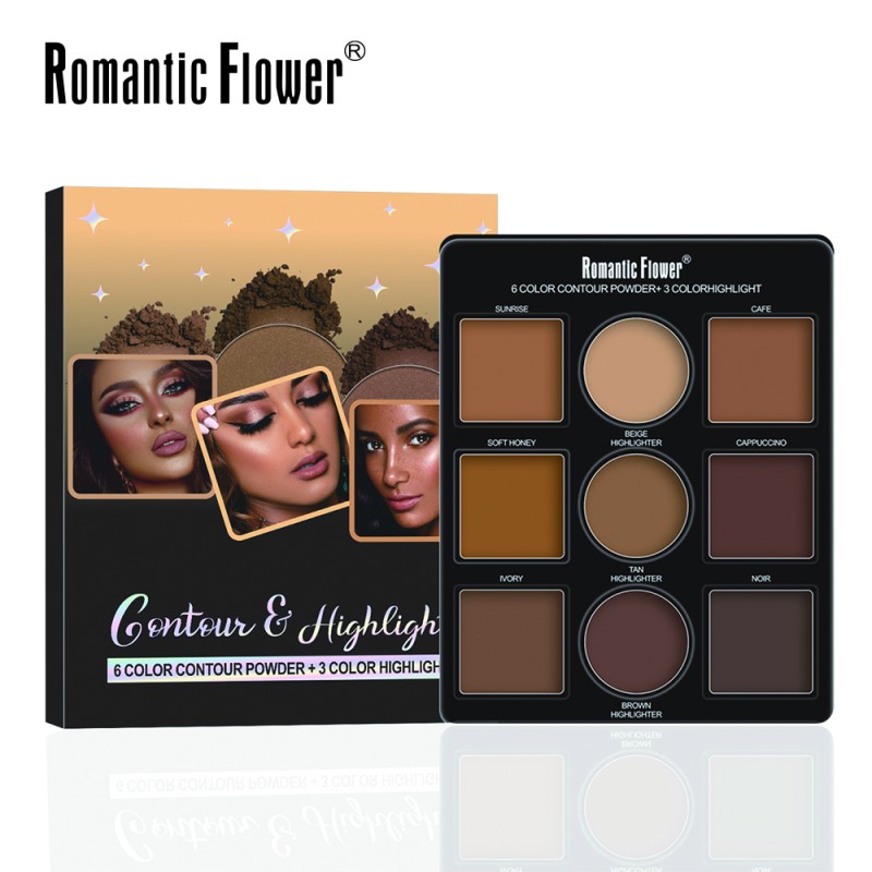 Face Powder Palette Factory - Hot Sale Wholesale Custom Logo 9 Shades Full Coverage