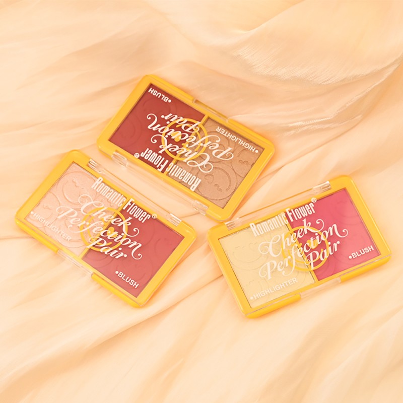 Blush Palette Supplier - Customizable Wholesale 2 in 1 Face Makeup Waterproof Glitter Long Lasting