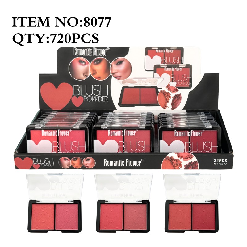 Blush Palette Supplier - New Design Hot Sale 2 Colors Matte Waterproof Pink Powder Blush Palette