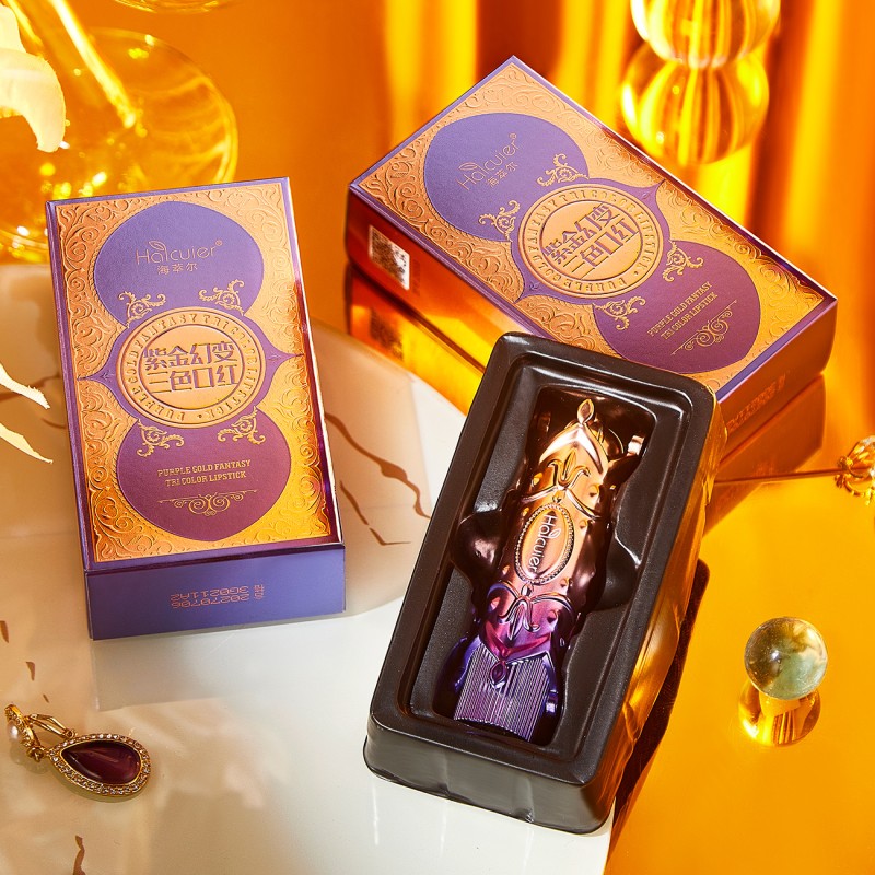 Matte Lipstick Supplier - Factory Supply Magic Matte Lipstick Vendor 3 Color in 1 Black Color