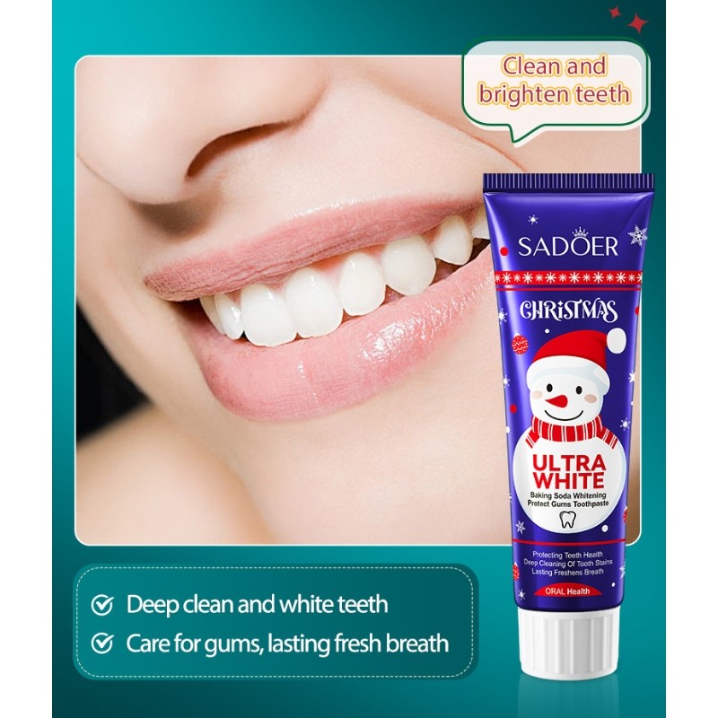 Toothpaste Supplier - OEM SADOER Christmas Natural Probiotics Sensitive Teeth Whitening Toothpaste