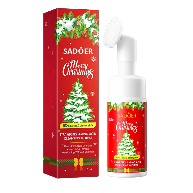 Facial Cleanser Supplier - SADOER Christmas Oil Control Skin Face Wash Gentle Foaming Amino Acid