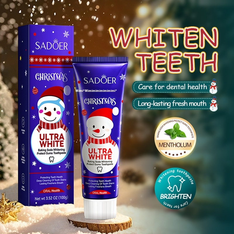 Toothpaste Supplier - OEM SADOER Christmas Natural Probiotics Sensitive Teeth Whitening Toothpaste