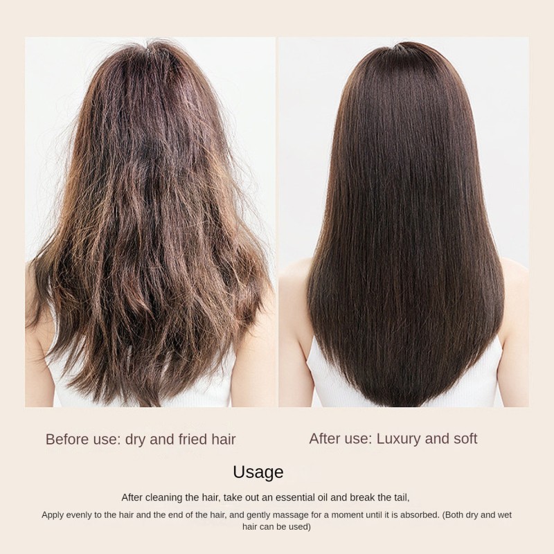 Hair Essential Oil Supplier - Private Label Wholesale No Need to Rinse Off Nourish Moisturize Treatment Oil