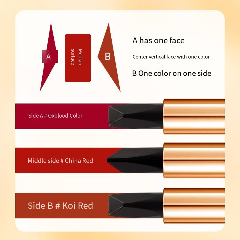 Matte Lipstick Supplier - Factory Supply Magic Matte Lipstick Vendor 3 Color in 1 Black Color