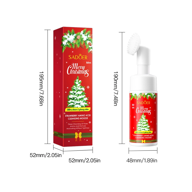 Facial Cleanser Supplier - SADOER Christmas Oil Control Skin Face Wash Gentle Foaming Amino Acid