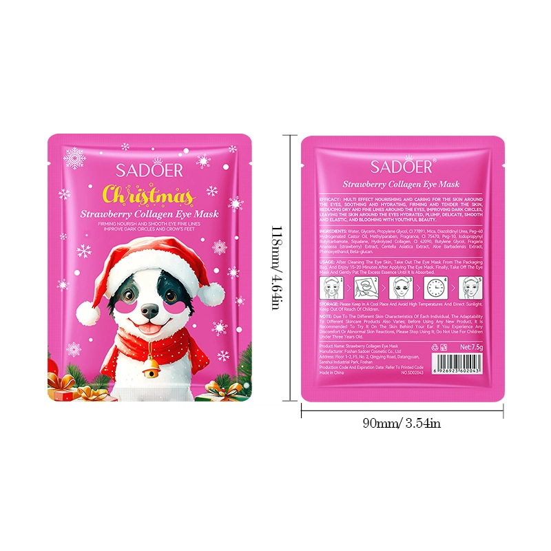 Face Mask Manufacturer - Private Label SADOER Christmas 25g Hyaluronic Acid Whitening Moisturizing Face Mask