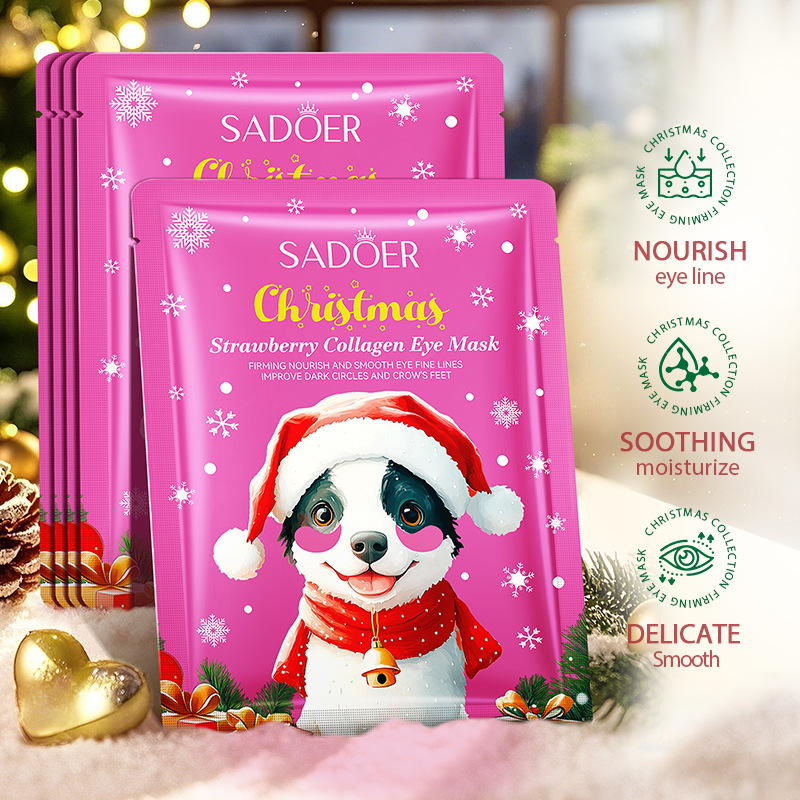 Face Mask Manufacturer - Private Label SADOER Christmas 25g Hyaluronic Acid Whitening Moisturizing Face Mask