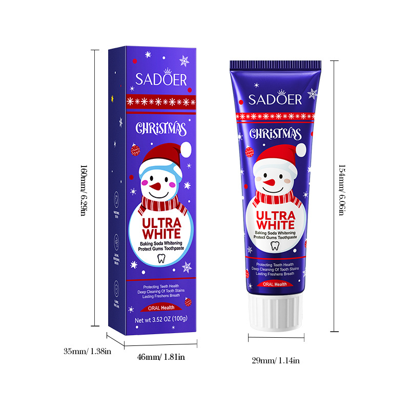 Toothpaste Supplier - OEM SADOER Christmas Natural Probiotics Sensitive Teeth Whitening Toothpaste